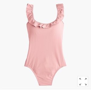 J. Crew Ruffled scoopback one-piece swimsuit